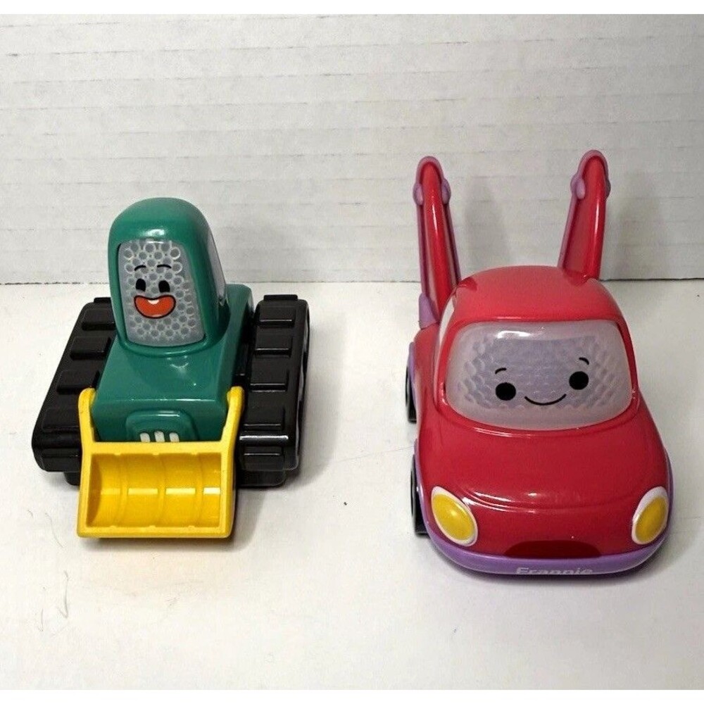 VTech Go Go Smart Wheels Ben Bulldozer & Frannie Pink Car Lot 2